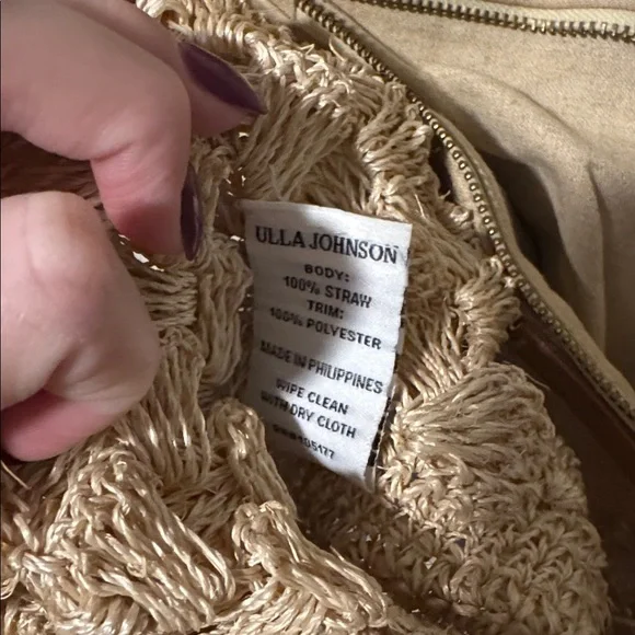 Ulla Johnson 100% Straw Purse - Picture 5 of 7